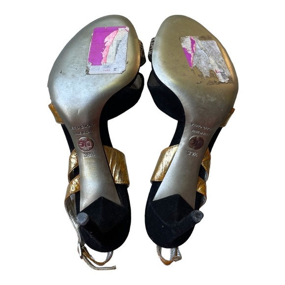 Dolce & Gabbana heels sz 39.5 Black gold - Picture 5 of 7